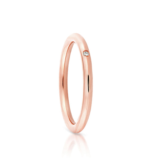 Little Darlings Diamonds Single Diamond Rose Gold Ring