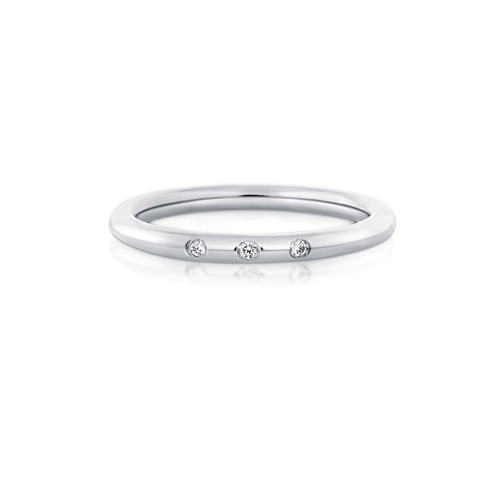 Little Darlings 3 Diamonds White Gold Ring