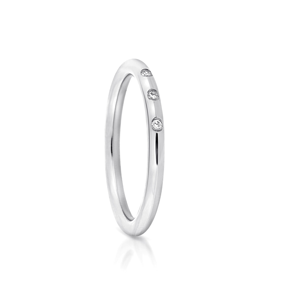 Little Darlings 3 Diamonds White Gold Ring