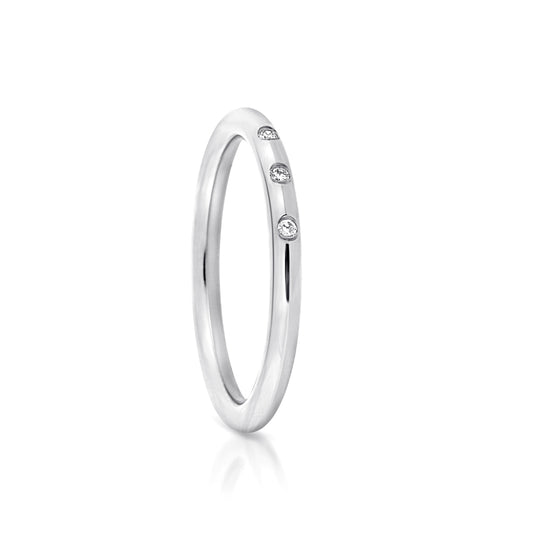 Little Darlings 3 Diamonds White Gold Ring