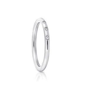 Little Darlings 3 Diamonds White Gold Ring