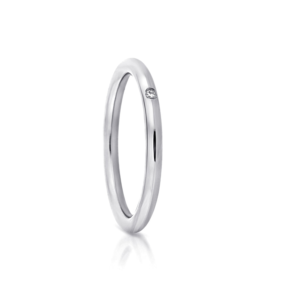 Little Darlings Diamonds Single Diamond White Gold Ring