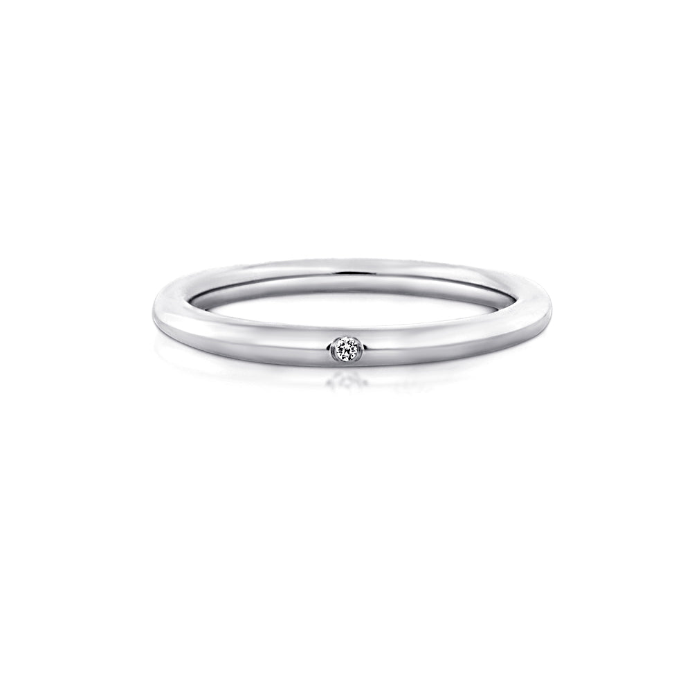 Little Darlings Diamonds Single Diamond White Gold Ring