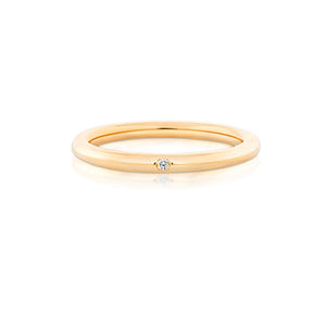 Little Darlings Diamonds Single Diamond Yellow Gold Ring