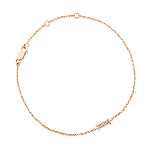 Diamond Letter Monogram Bracelet Yellow Gold