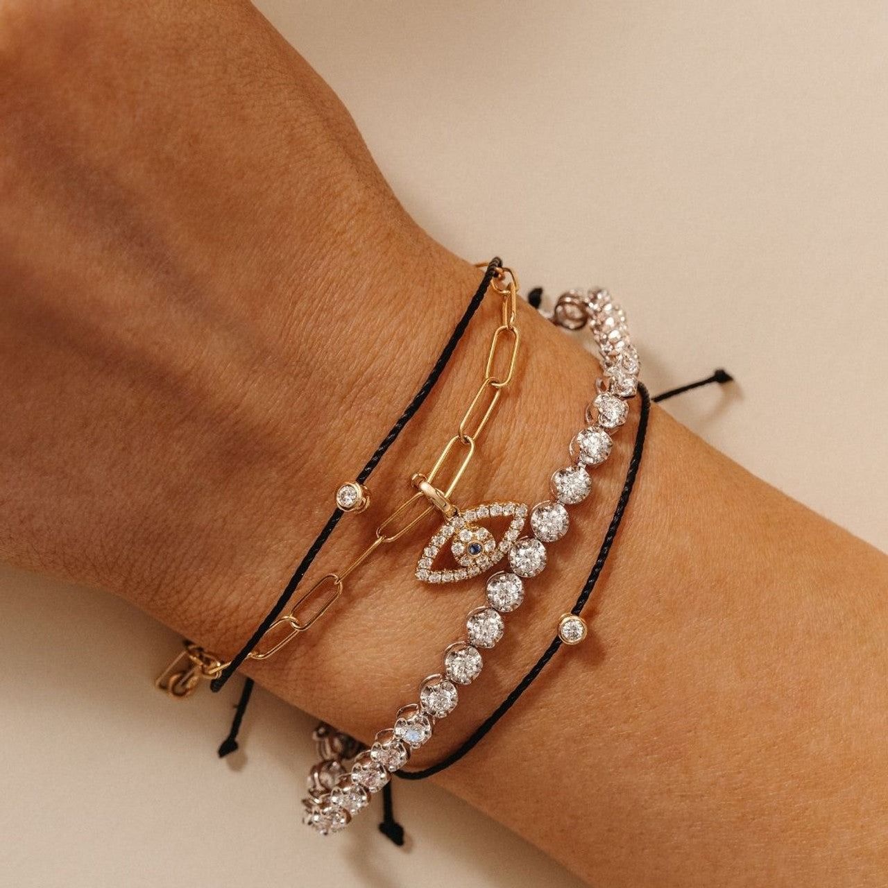 3.50 carat Diamond Tennis Bracelet 18 White Gold