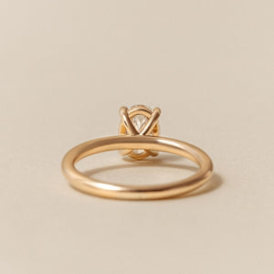 Ava Oval Diamond Engagement Ring - 1.00 carat Lab Grown Diamond with Diamond Band 18ct Yellow Gold
