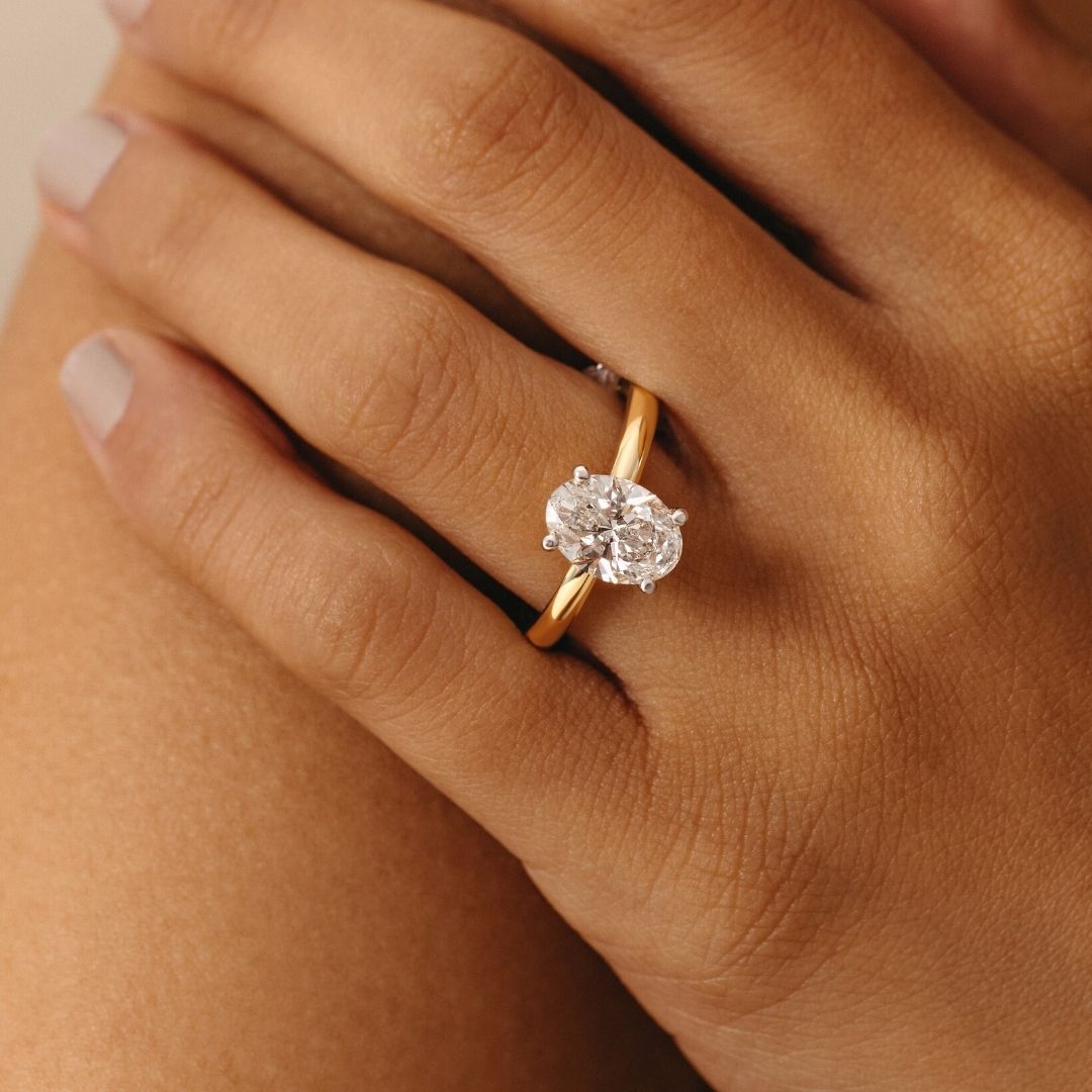 Ava Oval Diamond Engagement Ring - 2.00 carat Lab Grown Diamond