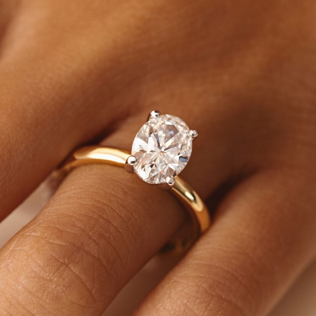 Ava Oval Diamond Engagement Ring - 2.00 carat Lab Grown Diamond