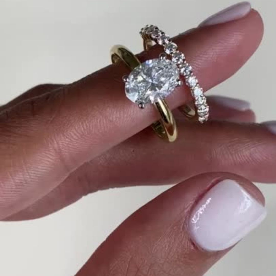 Ava Oval Diamond Engagement Ring - 2.00 carat Lab Grown Diamond