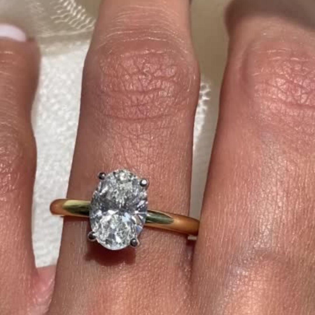 Ava Oval Diamond Engagement Ring - 2.00 carat Lab Grown Diamond