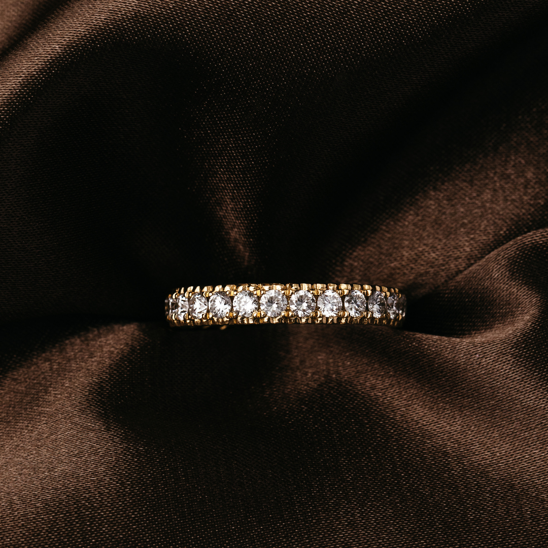 Amare Diamond Ring 0.75 ct - Lab Diamond Band 18ct Yellow Gold
