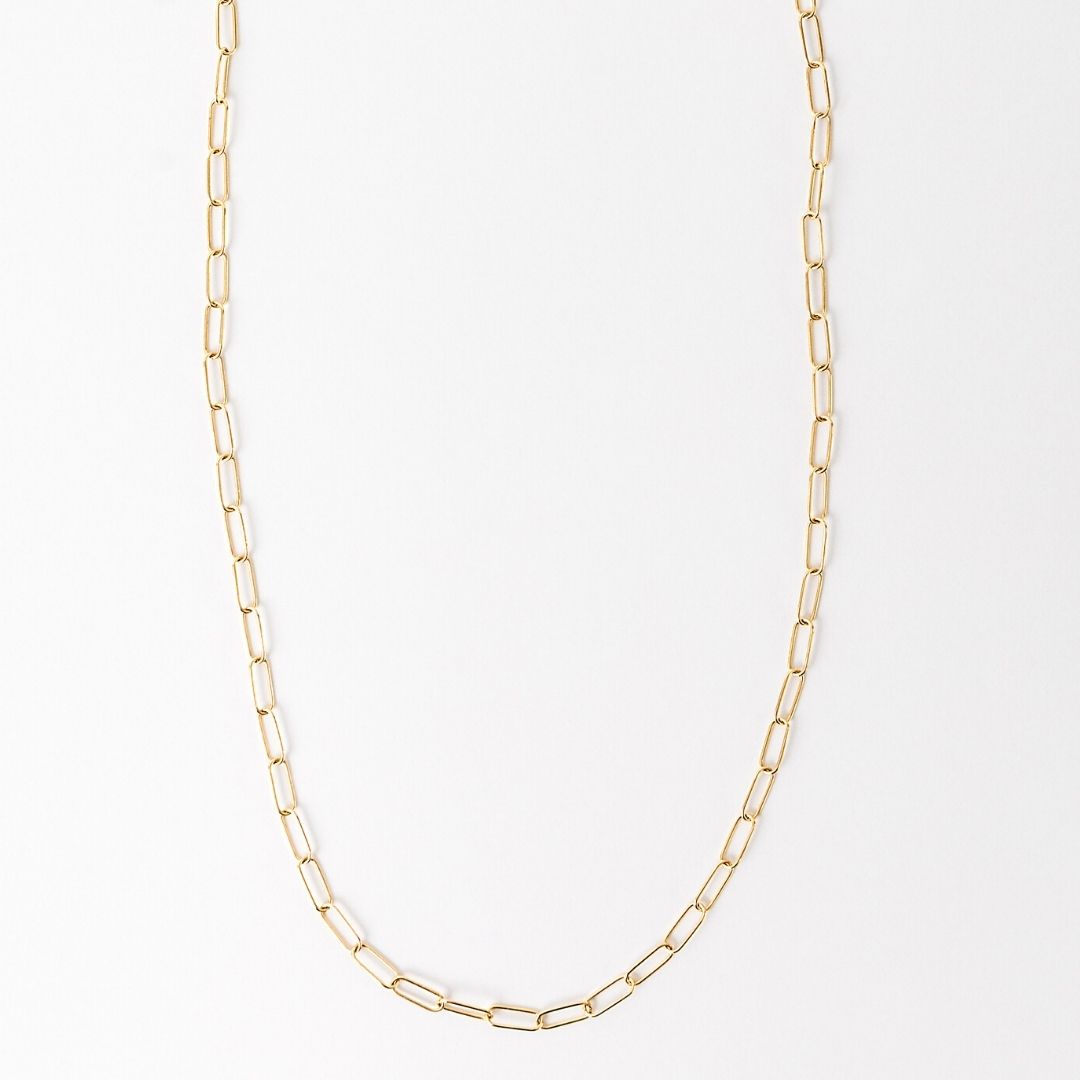Caroline Cable Chain 18 Yellow Gold Necklace  - 45 cm