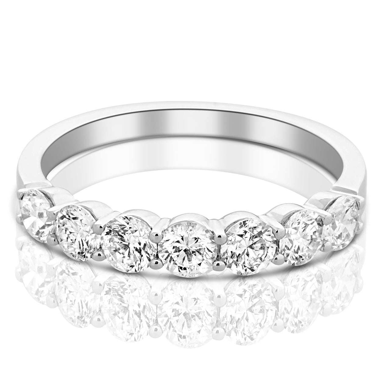 Belle Diamond Eternity Ring in White Gold