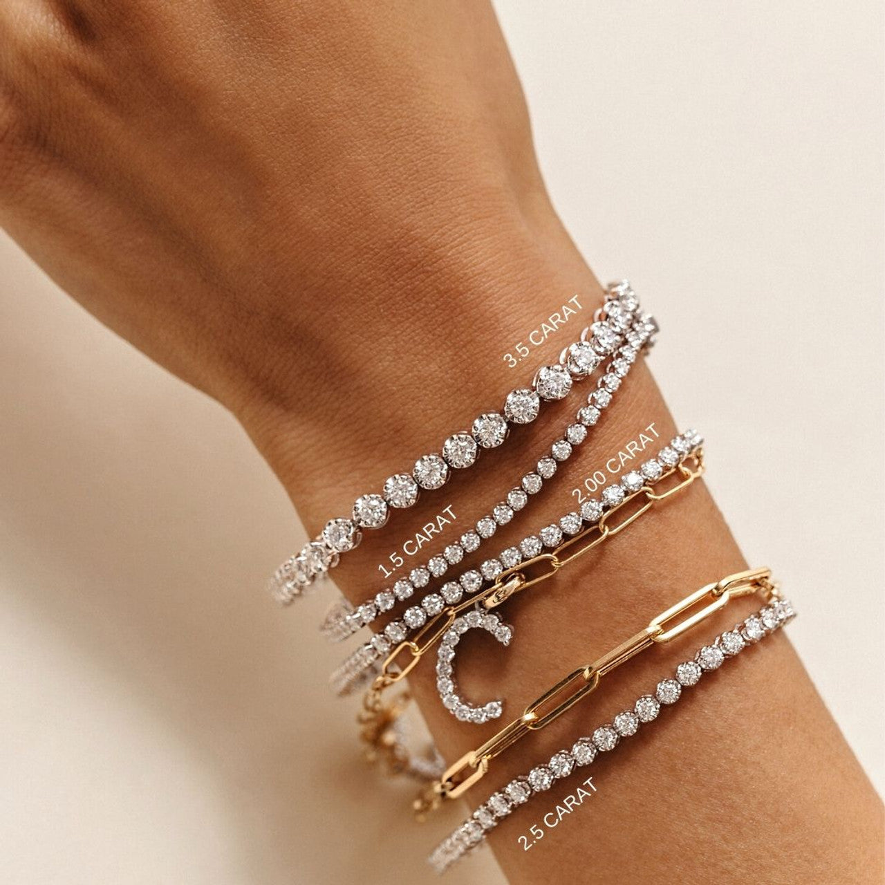 2 carat Diamond Tennis Bracelet 18 White Gold