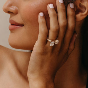 Dea Emerald Cut Diamond Engagement Ring - 2.00 carat Lab Grown Diamond 18ct Yellow or White Gold