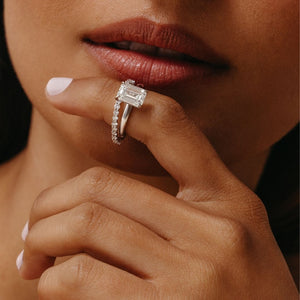 Dea Emerald Cut Diamond Engagement Ring - 2.00 carat Lab Grown Diamond 18ct Yellow or White Gold