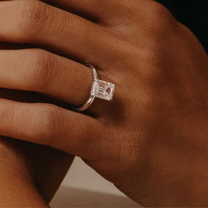 Dea Emerald Cut Diamond Engagement Ring - 2.00 carat Lab Grown Diamond 18ct Yellow or White Gold