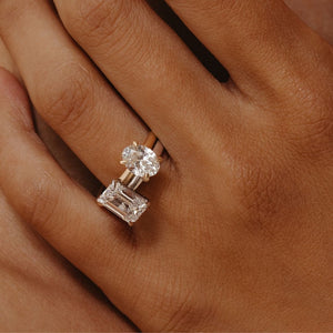 Dea Emerald Cut Diamond Engagement Ring - 2.00 carat Lab Grown Diamond 18ct Yellow or White Gold