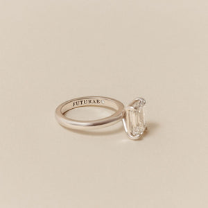 Dea Emerald Cut Diamond Engagement Ring - 2.00 carat Lab Grown Diamond 18ct Yellow or White Gold