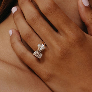 Dea Emerald Cut Diamond Engagement Ring - 2.00 carat Lab Grown Diamond 18ct Yellow or White Gold