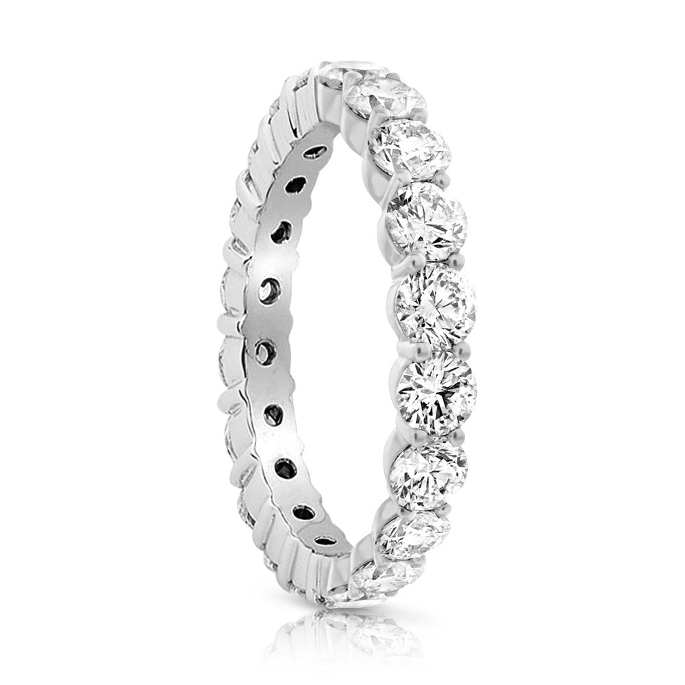 Belle Diamond Eternity Ring Full Band in White Gold