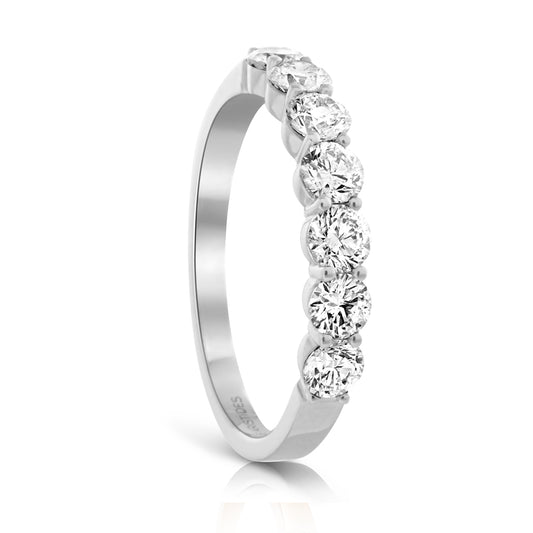 Belle Diamond Eternity Ring in White Gold