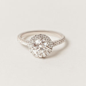 Emilia Diamond Halo Engagement Ring - 1.00 carat Lab Grown Diamond