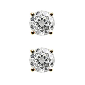 Diamond Stud Earrings 1.00 carat Yellow Gold 18k