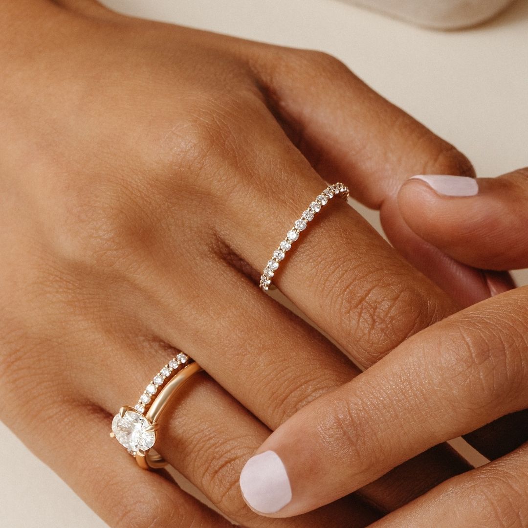 Isabella Diamond Ring - Lab Diamond Band 18ct White Gold