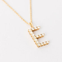 Lusso Diamond Letter Necklace 14 White, Yellow or Rose Gold