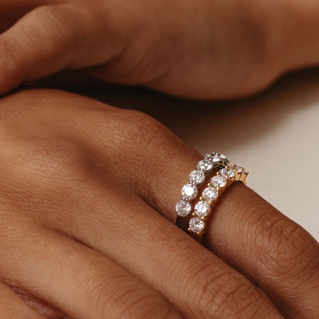 Marielle Diamond Ring - Lab Grown Diamond Band 18ct White Gold