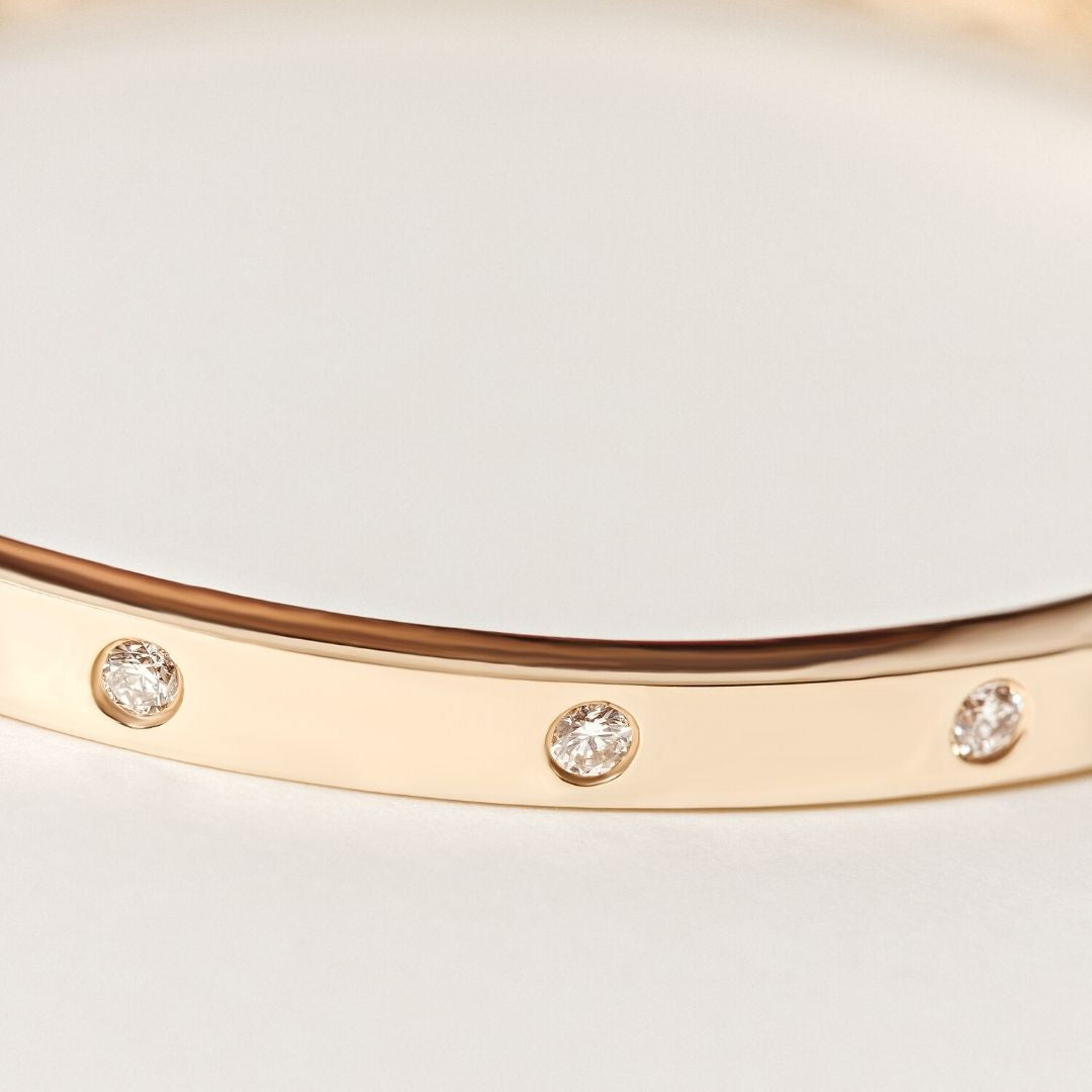 Mia Diamond Bangle 14k Yellow Gold