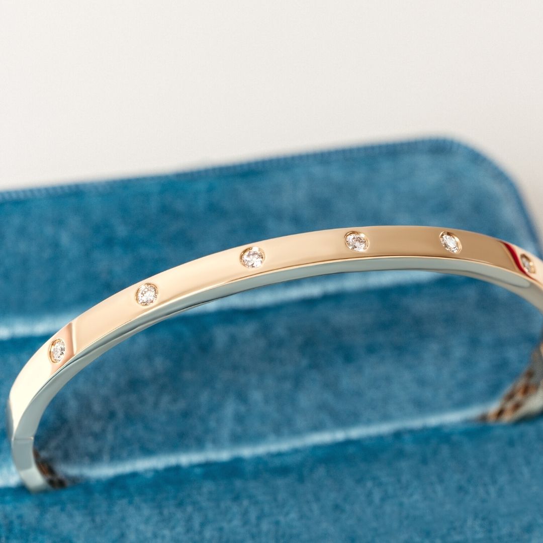 Mia Diamond Bangle 14k Yellow Gold