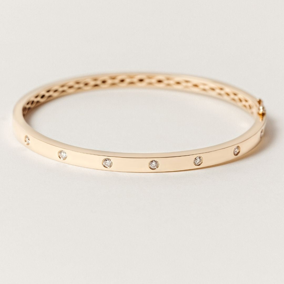 Mia Diamond Bangle 14k Yellow Gold