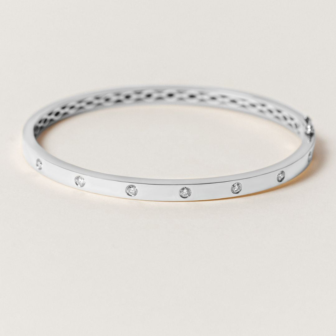 Mia Diamond Bangle 14k White Gold