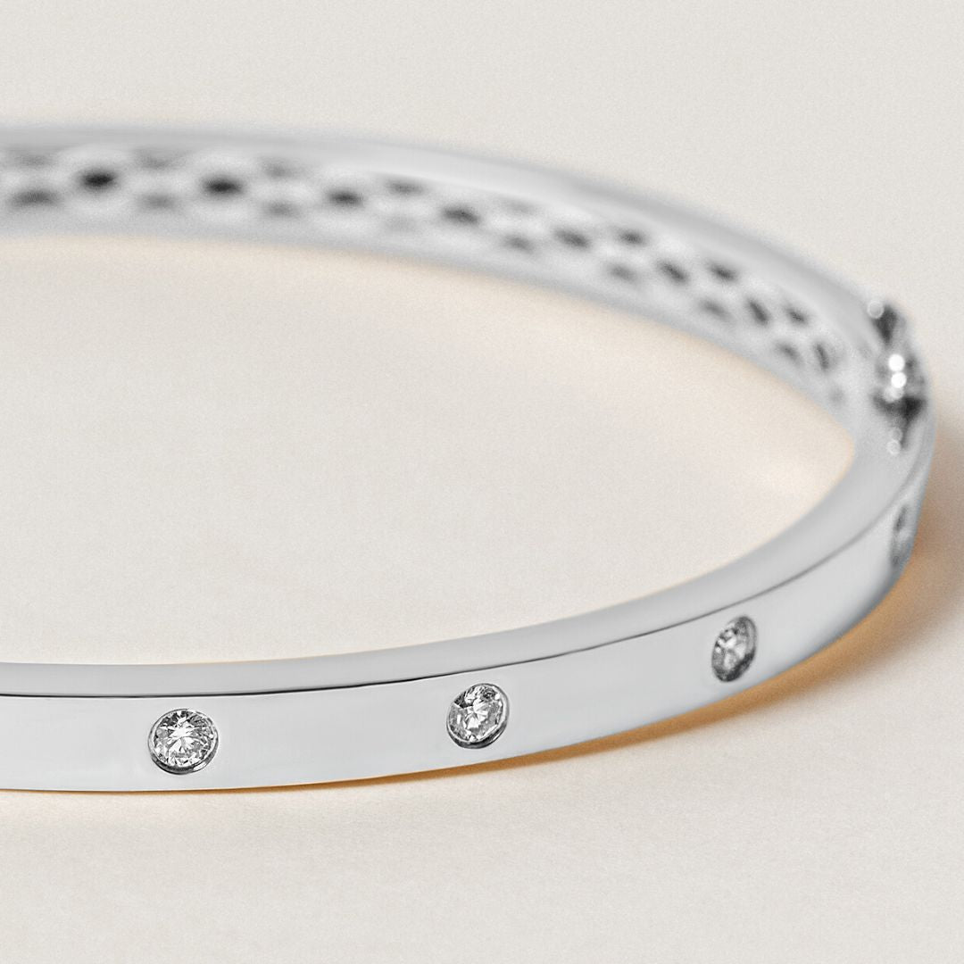 Mia Diamond Bangle 14k White Gold