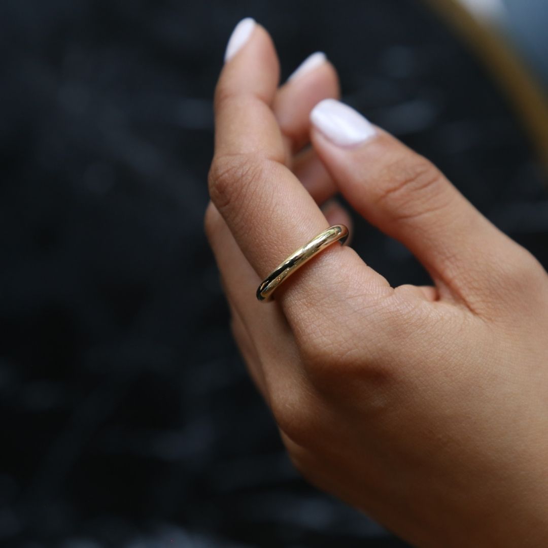 Orbit 3mm Ring Yellow Gold