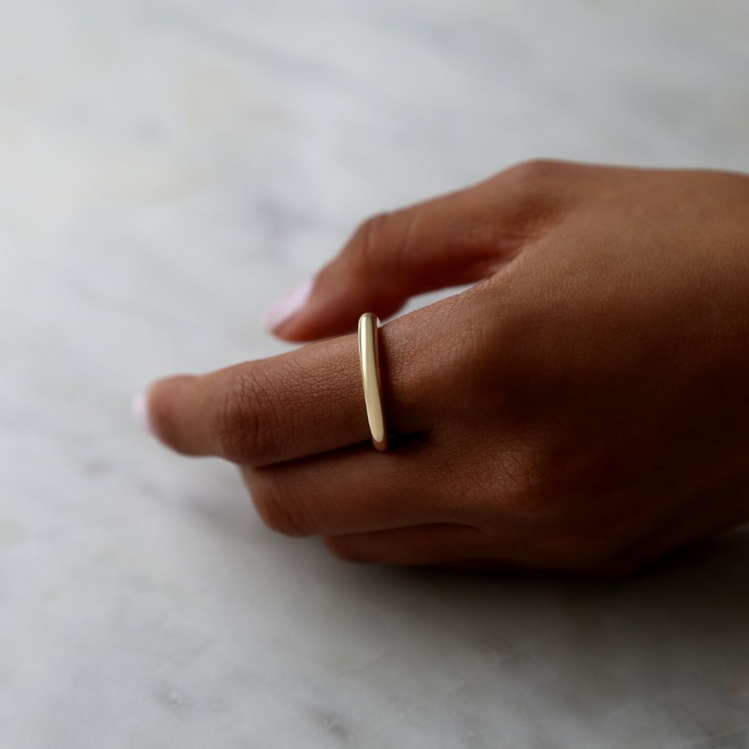 Orbit 3mm Ring Yellow Gold