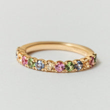 Grande Rainbow Sapphire Eternity Ring Size Small
