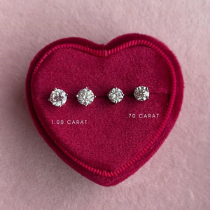 Stella Diamond Earrings - .70 carat Lab Grown Diamond Studs 18ct White Gold