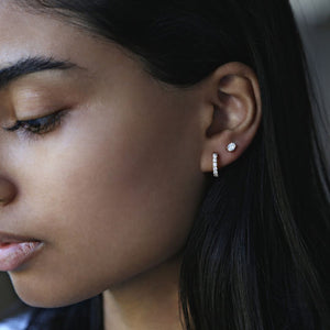 Valentina Diamond Hoops - Lab Grown Diamond Studs 14ct Yellow Gold