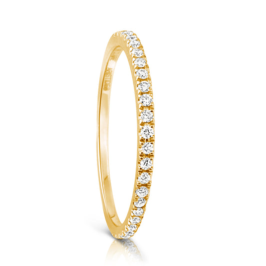 Infini Diamond Eternity Ring in Yellow Gold