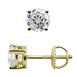 2 carat diamond stud on sale earrings screw back